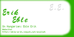 erik eble business card